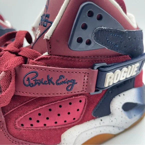 Patrick Ewing Shoes 10.5 Men’s Maroon White Rogue Lace Up High Tops